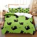 3-delige microvezel beddengoedset met kattenmotief - 220 x 240 cm