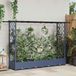 vidaXL Verhoogd bed met trellis en dak Grijs 203 x 40 x 121 cm PP
