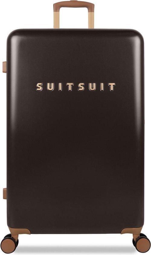 SuitSuit SuitSuit Fab Seventies Classic Trolley 76 cm espresso black Harde Koffer Bruin