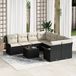 vidaXL - Tuinbank - Set - 9 - st - Zwart - poly - rattan