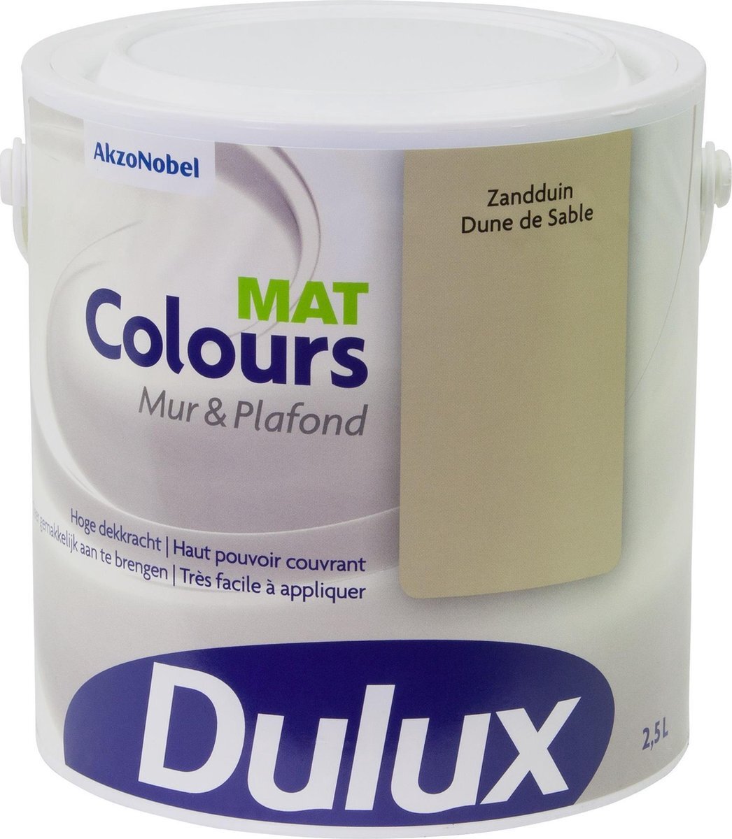DULUX Colours Mur & Plafond - Mat - Zandtuin - 2,5 Liter