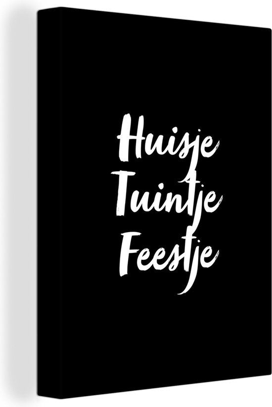 OneMillionCanvasses Canvas schilderij 120x160 cm - Multicolor - Rechthoek - Quotes - Modern