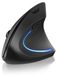 CSL Verticale muis, draadloos, 2,4 GHz, ergonomische draadloze muis voor rechtshandigen, 6 knoppen, schakelbare resolutie van 800 tot 1600 dpi, USB-nano-ontvanger, bereik van 10 meter, 80 gram, zwart