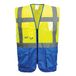 Portwest C476 Warsaw Uitvoerend Hesje Hoge Zichtbaarheid 2 Opgezette Zakken | Geel/Koningsblauw, 3XL, EN ISO 20471 Klasse 1, Ritssluiting Voorzijde, Telefoon- en Pennenzak, Contrasterende Panelen