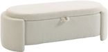 Homcom Pouf de rangement - Polaire Teddy - Crème