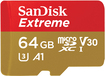 SanDisk Extreme microSDXC 64GB - Class 10 - UHS-I - 100MB/s Read - 60MB/s Write - SD Adapter