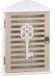 CEPEWA Sleutelkastje van hout - Beige/wit - 20 x 6 x 28 cm - voor 6 sleutels
