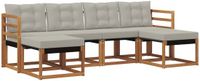 vidaXL - Acacia Hout Loungeset 6-Persoons Naturel en Lichtgrijs