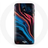 Maniacase Hoesje voor Samsung Galaxy S4 Abstracte textuur blauw zwart rood