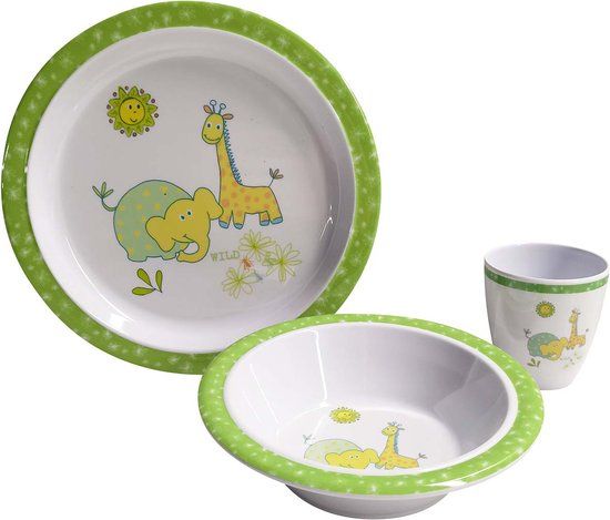 Gimex Kids Line Servies - Wildlife - 3-Delig - Melamine