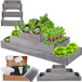 Modo24 ZP09 Carré Potager Surélevé En Escalier Modulable, Bois De Pin, Herbes/légumes, Jardin/terrasse/balcon, 27x90x30 Cm, Gris