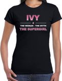 Bellatio Decorations Ivy Voornaam cadeau - The Woman, The myth the legend - zwart - dames - XL