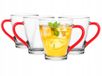 Glasmark Rode Handvat Glazen 200ml - Set van 4