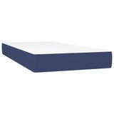 vidaXL Boxspringbed met matras, blauw, 100x200 cm, met stoffen bekleding