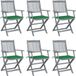Maison Exclusive - Chaises pliantes 6 pièces avec coussins en bois d'acacia massif