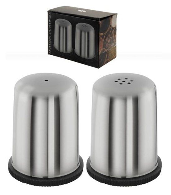 Excellent houseware Peper en zoutstel rvs - 8711295823329