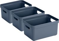 Sunware Opbergbox Sigma - 6 stuks - Kunststof - Donkerblauw - 5 liter