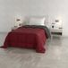 Italian Bed Linen Winterdekbed Elegant, Bordeaux/Donker Grijs, Enkele 100% Microvezel, 170x260cm