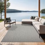 the carpet Mistra – robuust buitentapijt, modern & weerbestendig, voor balkon, terras, keuken of serre, grijs, 140 x 200 cm