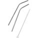 Bol Paille réutilisable en métal avec brosse de nettoyage (2 pailles) noir