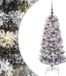 vidaXL Kunstmatige Hinged Kerstboom 150 LED's Groen en Wit 120 cm