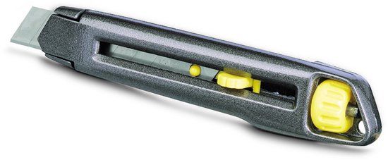 Stanley Afbreekmes Interlock 18mm - Zwart