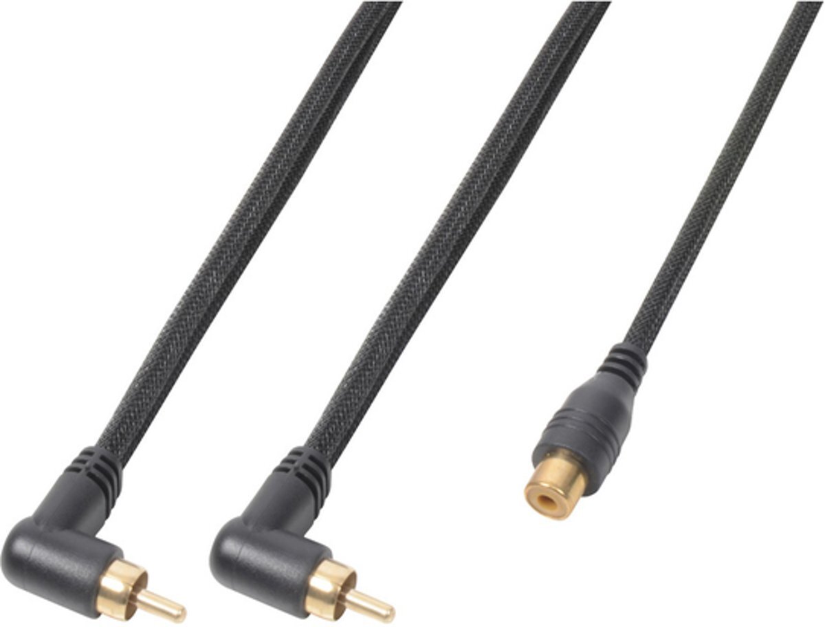 PD Connex 2x RCA haaks (m) - 1x RCA (v) adapter - 0,30 meter