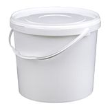 Jerrycanshop Emmer met deksel - 10 liter - rond - wit