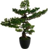 Atmosphera bonsai boom - in keramische pot - 80 cm - kunstplant - groen