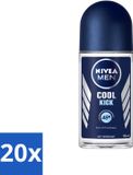 Nivea 20 x Men Cool Kick Anti-Transpirant Deo Roll-On - 50 ml
