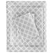 True North by Sleep Philosophy Gezellige Flanel 100% Katoen Ultra Zacht Koud Weer Blad Set Bedding, Cal King, Grijs Geo 4 Stuk