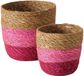 Boltze Home mandje speelgoed set 2-delig roze meerkleurig karton.