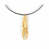 Shabama TUENT LUXE BLACK & WHITE necklace #shiny gold 1 u