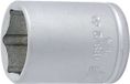 Unior dopsleutel 1/4 188/2 6p 14mm Grijs