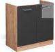 Vicco R-Line Wastafelkast – 80 cm, WB Antraciet Antraciet Hoogglans