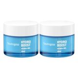 Neutrogena Hydro Boost Water Gel, gezichtscrème Light Gel op waterbasis, gezichtscrème hyaluronzuur voor intensieve hydratatie voor gemengde huid en gevoelige huid, 2 x 50 ml