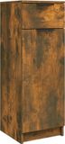 vidaXL Badkamerkast 32x34x90 cm bewerkt hout gerookt eikenkleurig