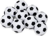 Bellatio Decorations Tafelvoetbal balletjes - 5x stuks - zwart/wit - D32 mm