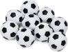 Bellatio Decorations Tafelvoetbal balletjes - 5x stuks - zwart/wit - D32 mm