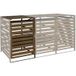Mendler HWC-H62 XL-afdekking voor vuilnisbakken (1 of 2 bakken), vuilnisbakombouw, 114x67x97 cm, massief hout, donkerbruin