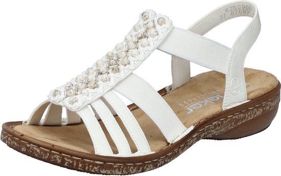 Rieker Dames Sandalen - 62809-60 Offwhite - Maat 39