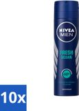 Nivea Men Fresh Ocean Vaporisateur 10x150ml