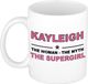 Bellatio Decorations naam cadeau mok - Kayleigh - Woman Myth Supergirl - koffiemok - 300 ml - collega - moederdag