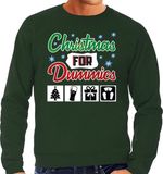 Bellatio Decorations Shoppartners Bv Foute Kersttrui / sweater - Christmas for dummies - groen voor heren - kerstkleding / kerst outfit XXL