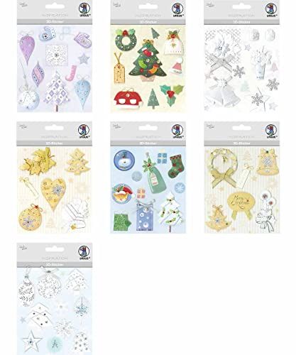 Ursus 10154130 - 3D-stickerset winter, set met 7 stickervellen