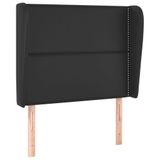 VidaXL Hoofdbord met randen 103x23x78/88 cm kunstleer zwart