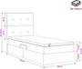 vidaXL Bed met matras en hoofdeinde Taupe 100 x 200 cm Stof