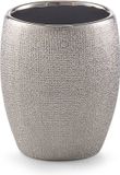Zeller Tandenborstelhouder - Keramiek - Zilver Glitter - D8 x H10 cm