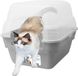 OEM Bol Large Foldable Jumbo Hooded Cat Litter Box with Transparent Lid - Grey