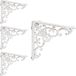 Merkloos Relaxdays Plankdrager - Set van 4 - 21,5 cm - Gietijzer - Wit